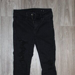 American Eagle Distressed High Rise Jegging - 2 Short